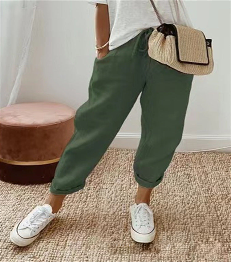 Stylish Cotton-Linen Pants
