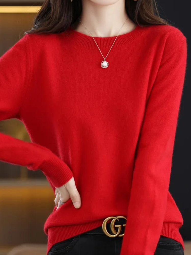 Ultimate Warmth Cozy Long-Sleeve Wool Sweater